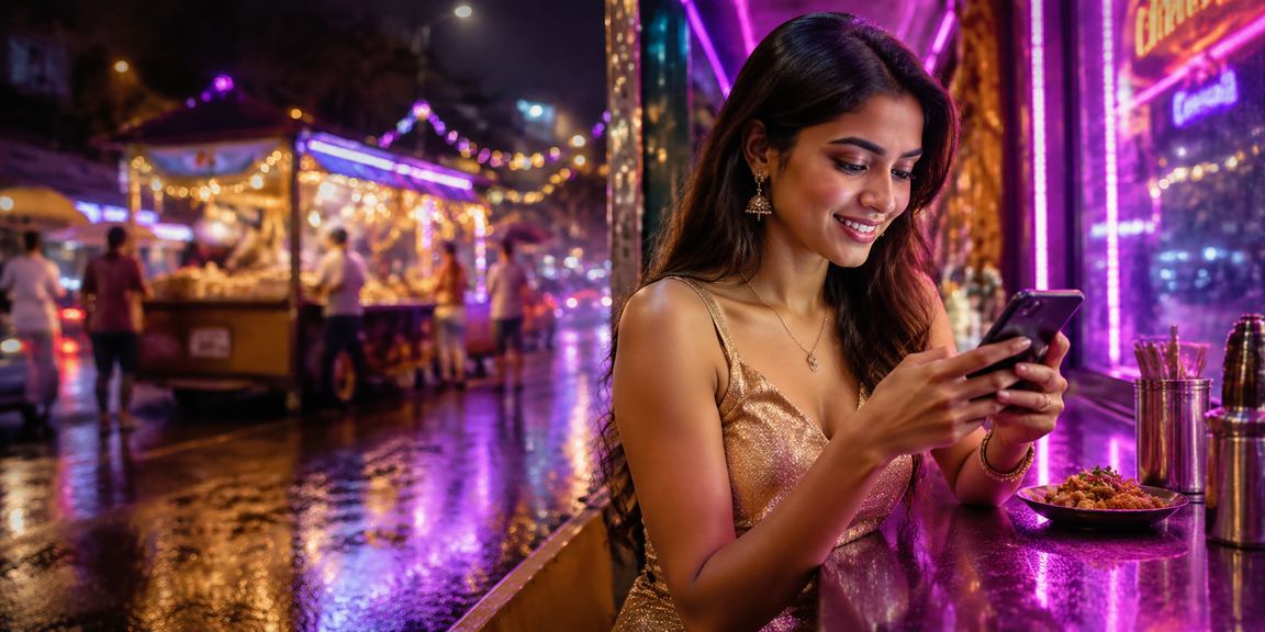 Evening street market in Mumbai illustrating payment activity